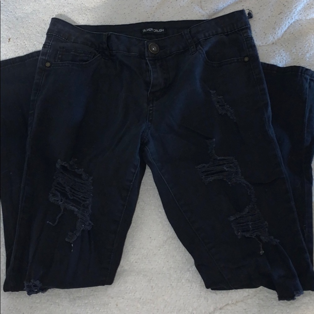 Black ripped jeans